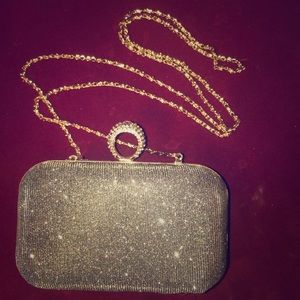 Glitter cross body purse